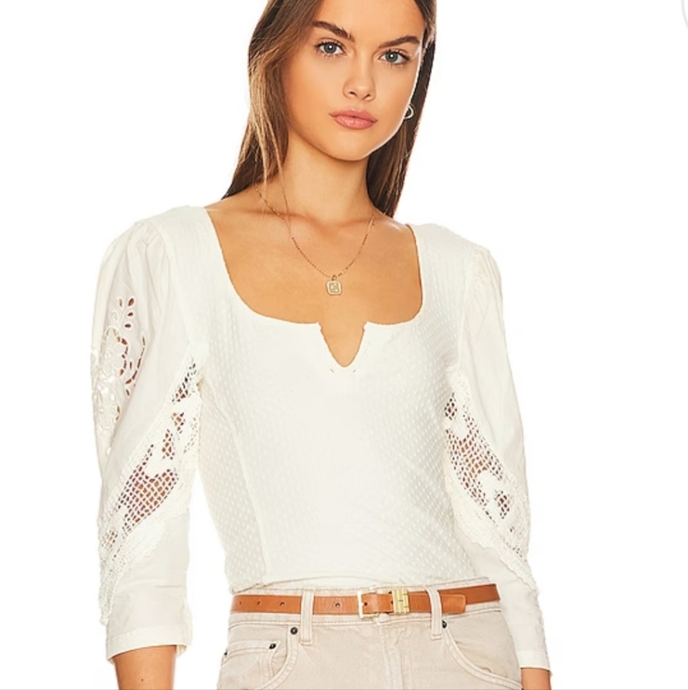 Like New! Free People Brunch Date Top M